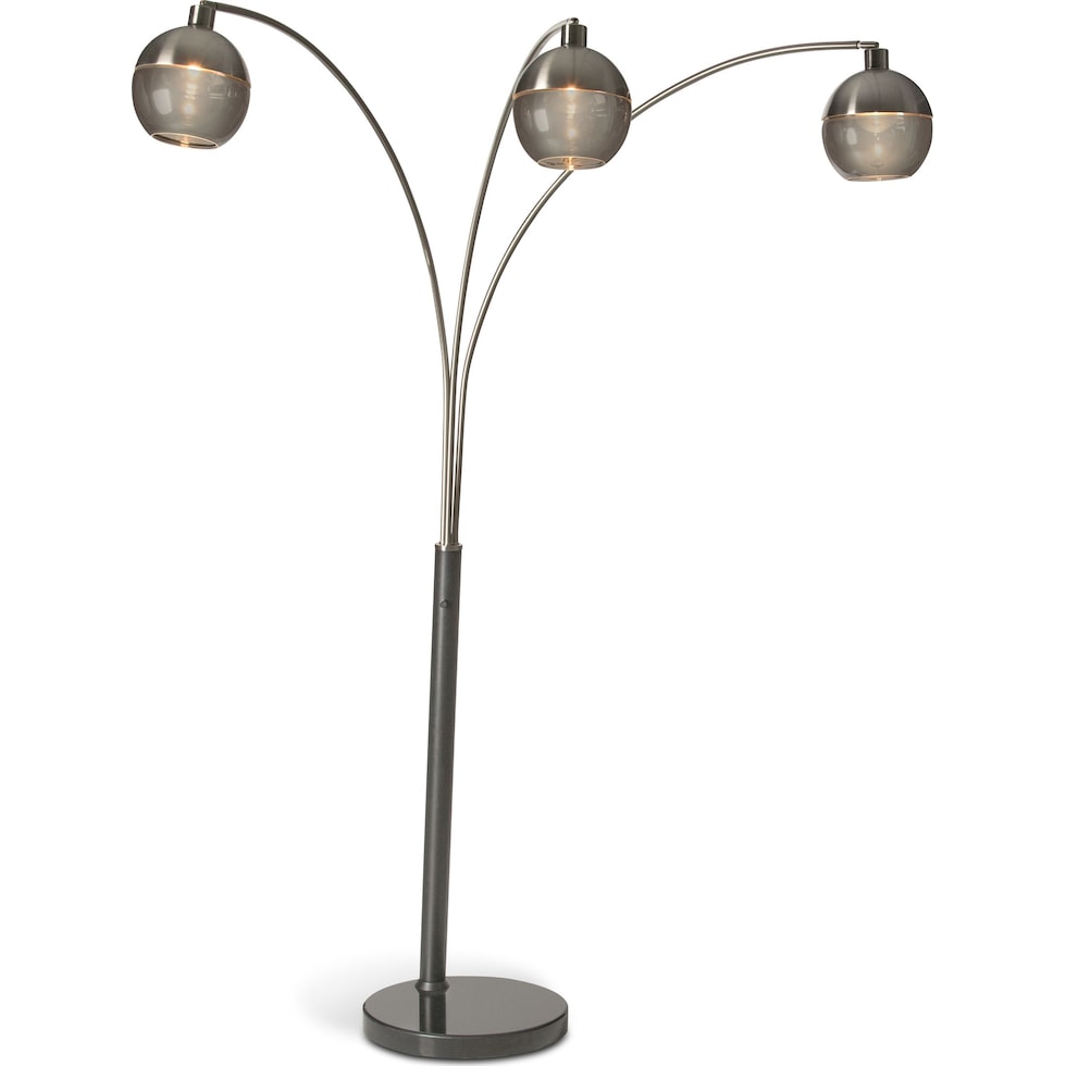 orson brushed nickel floor lamp   
