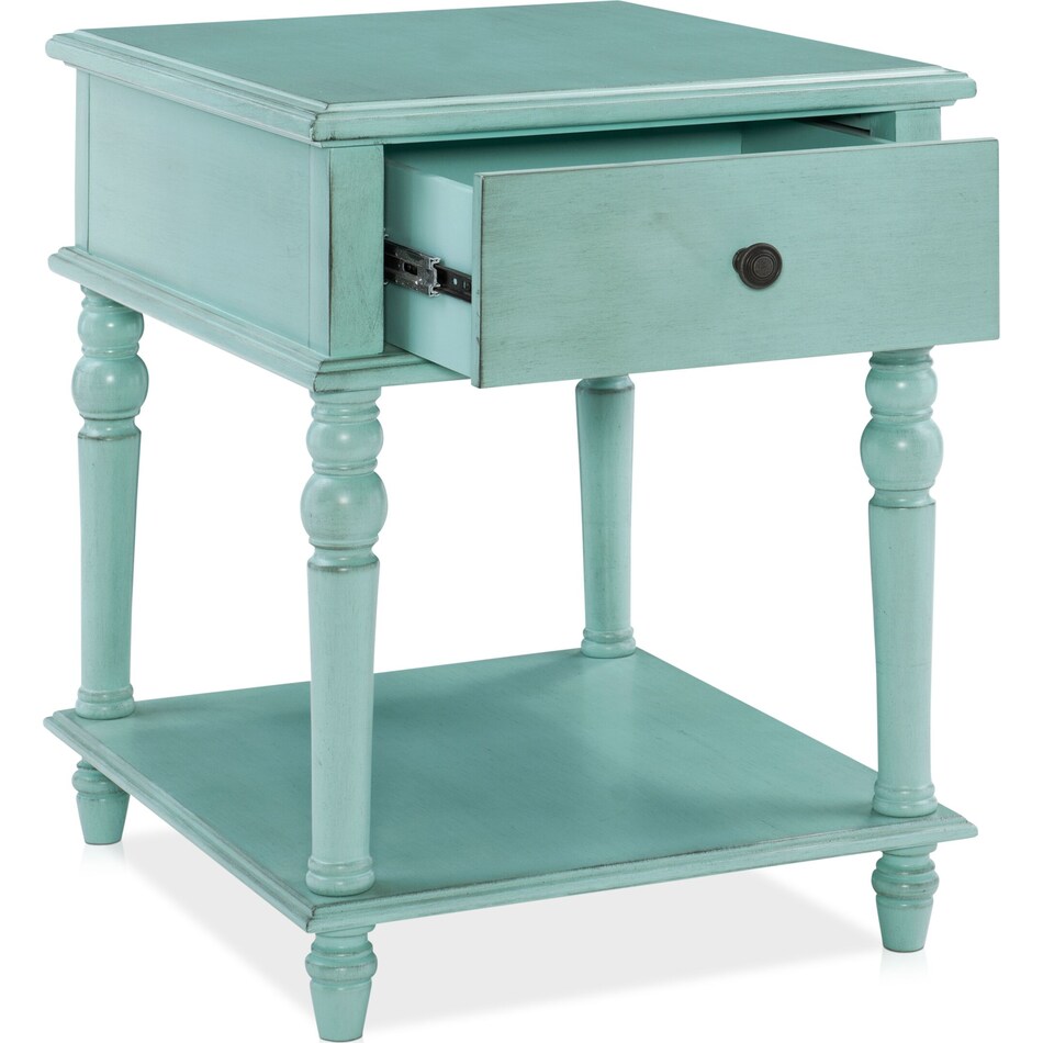 Orville Side Table Blue Value City Furniture