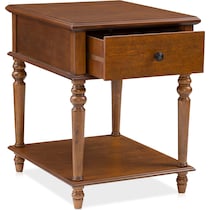 orville dark brown side table   