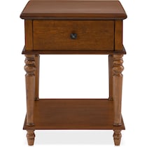 orville dark brown side table   