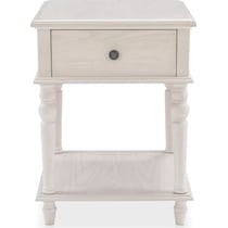 orville white side table   