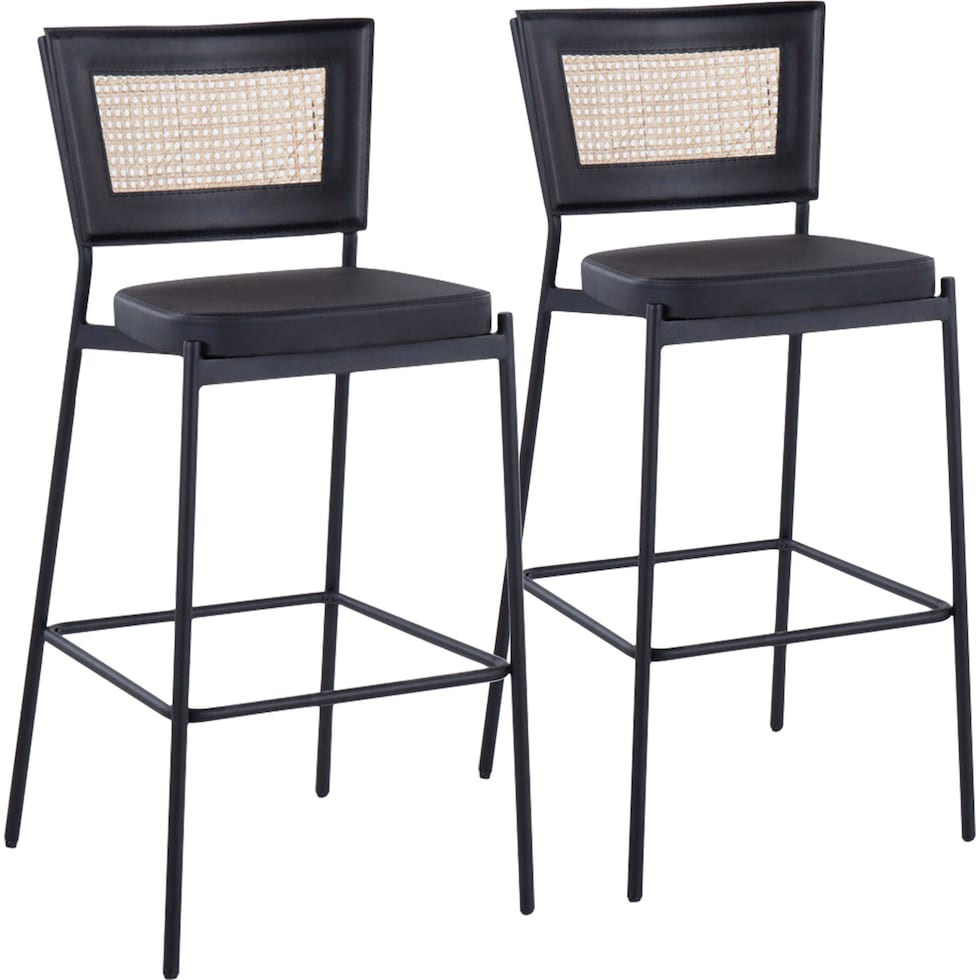 oscar black bar stool   