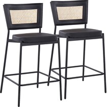 oscar black counter height stool   