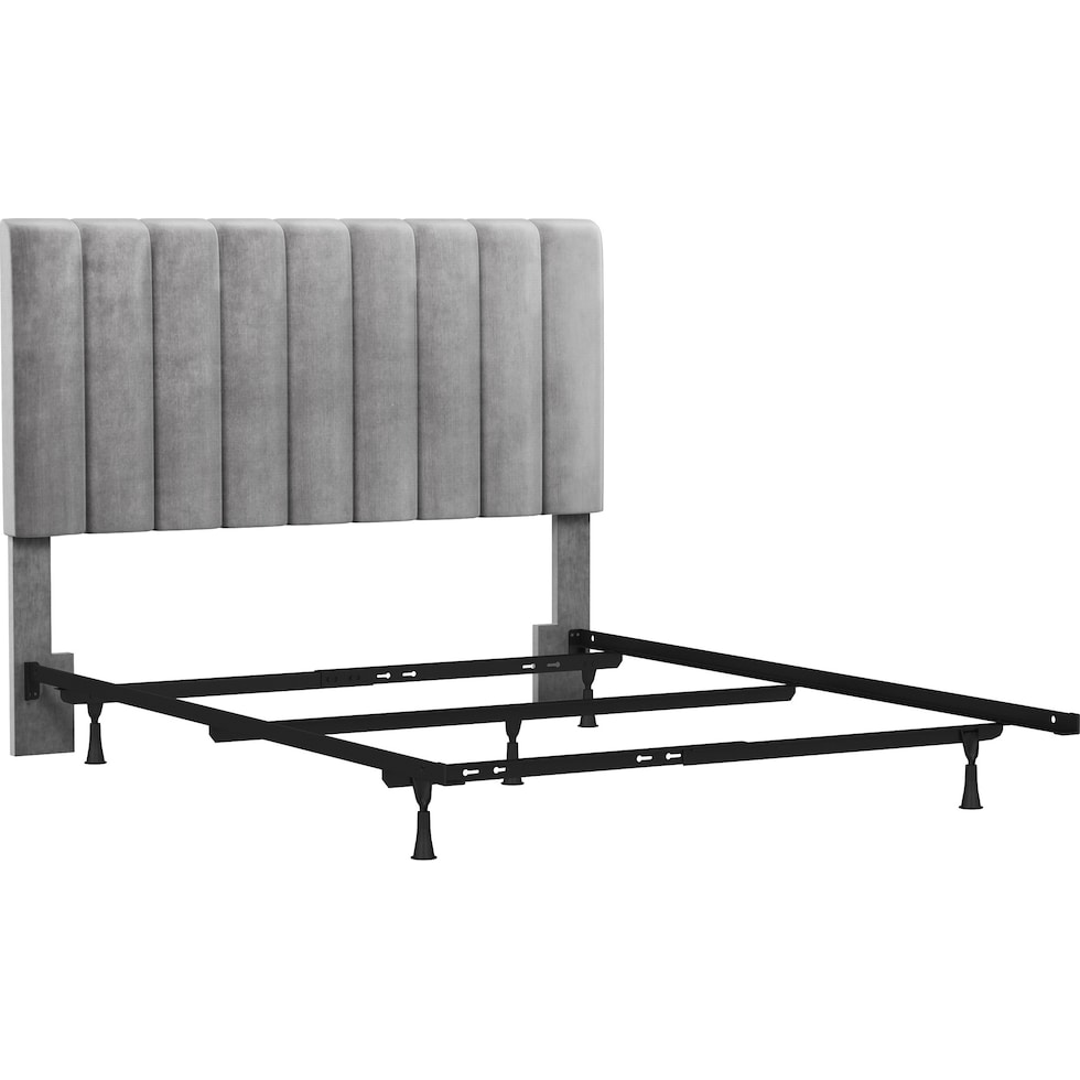 oslo gray full queen headboard   