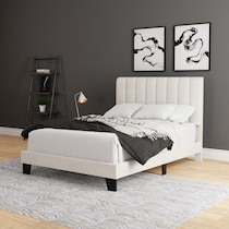 oslo white full bed   