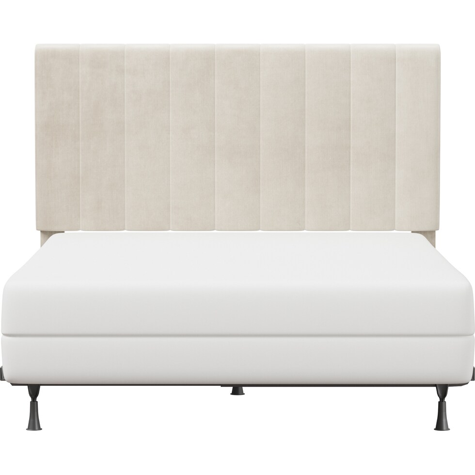 oslo white full queen headboard   