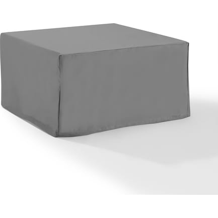 Outdoor Square Table and Ottoman Cover - Gray