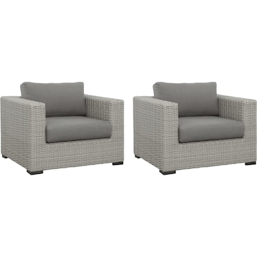 Outer Banks Outdoor Set of 2 Lounge Chairs
