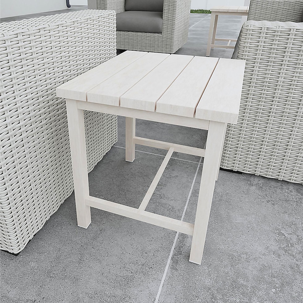 outer banks gray outdoor end table   