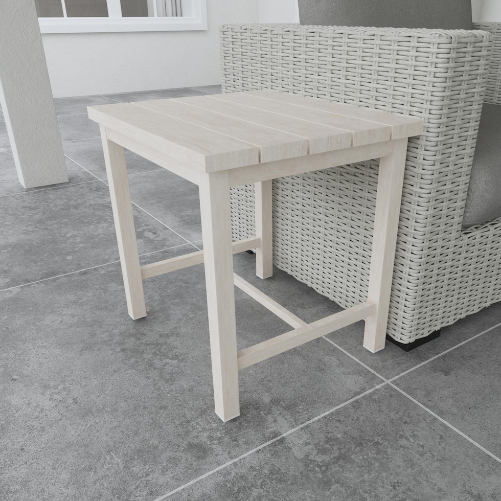 outer banks gray outdoor end table   