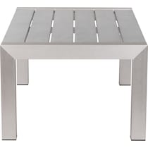 outer banks silver outdoor coffee table   