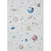 outerspace white area rug  x    