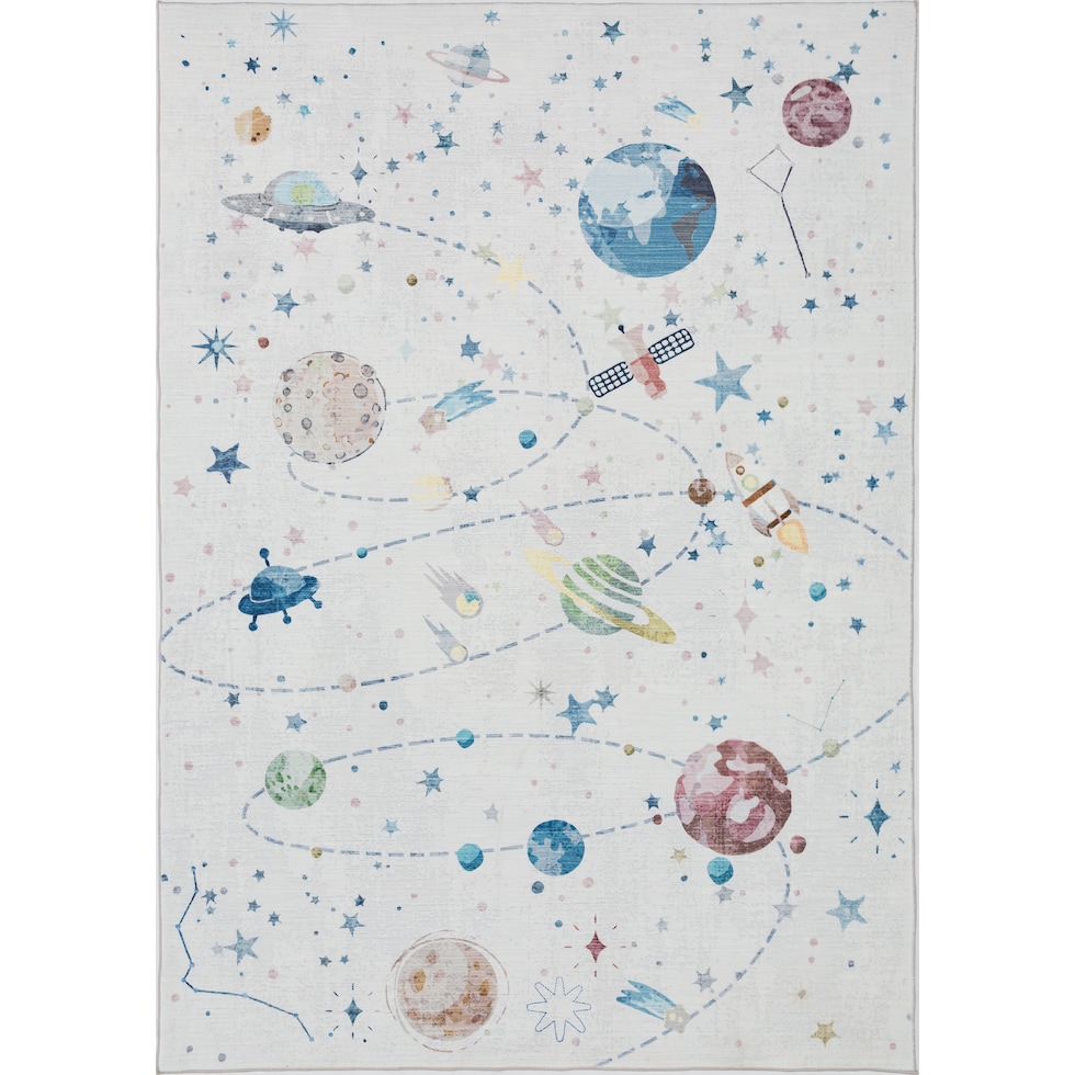 outerspace white area rug  x    