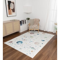 outerspace white area rug  x    