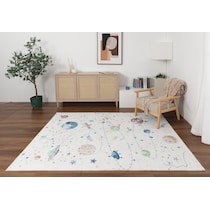 outerspace white area rug  x    