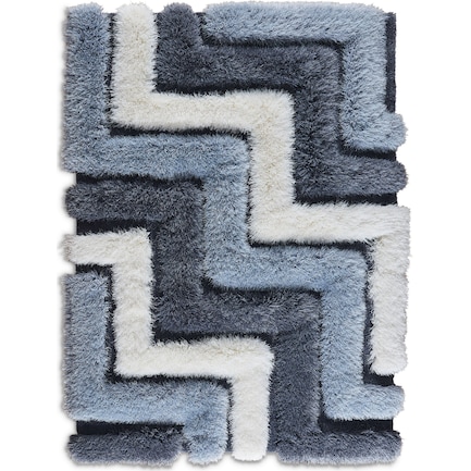 Overton  5' x 7' Area Rug - Gray/Blue/White