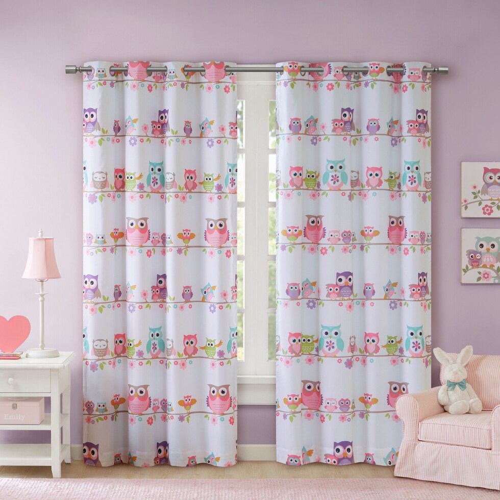 owl multicolor window panel   
