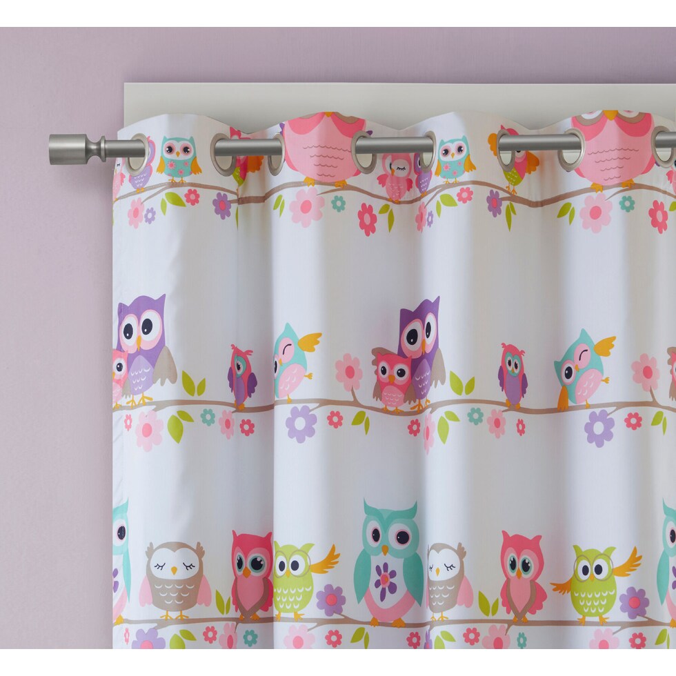 owl multicolor window panel   
