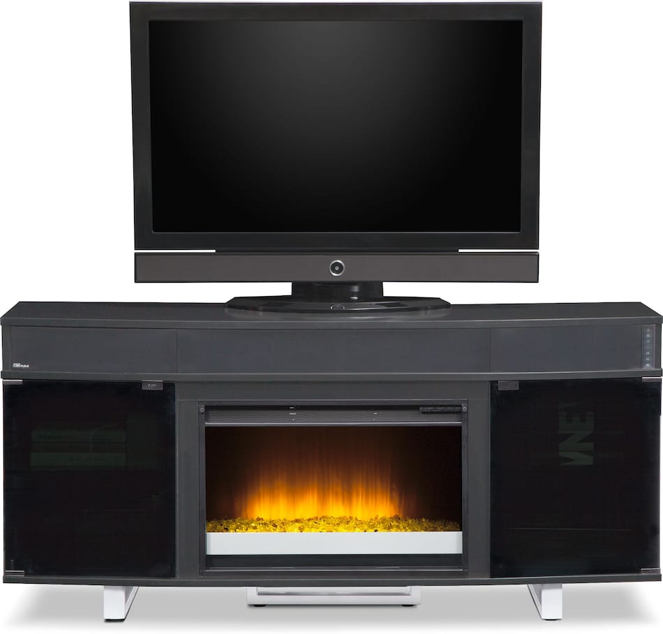 Pacer Fireplace TV Stand with Sound Bar Value City Furniture
