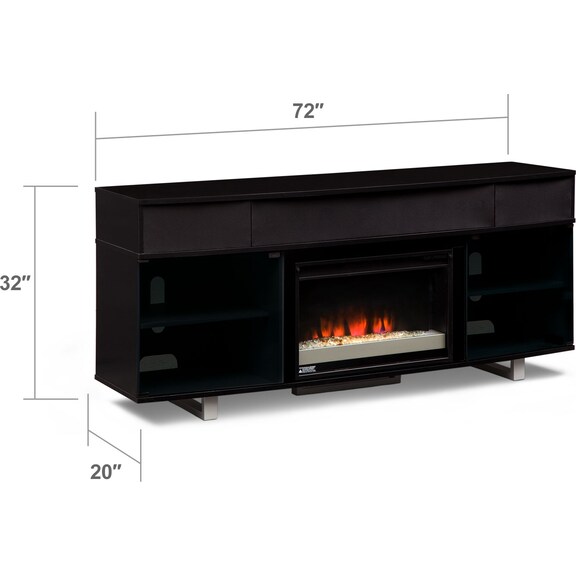 Entertainment Furniture - Pacer Fireplace TV Stand with Sound Bar