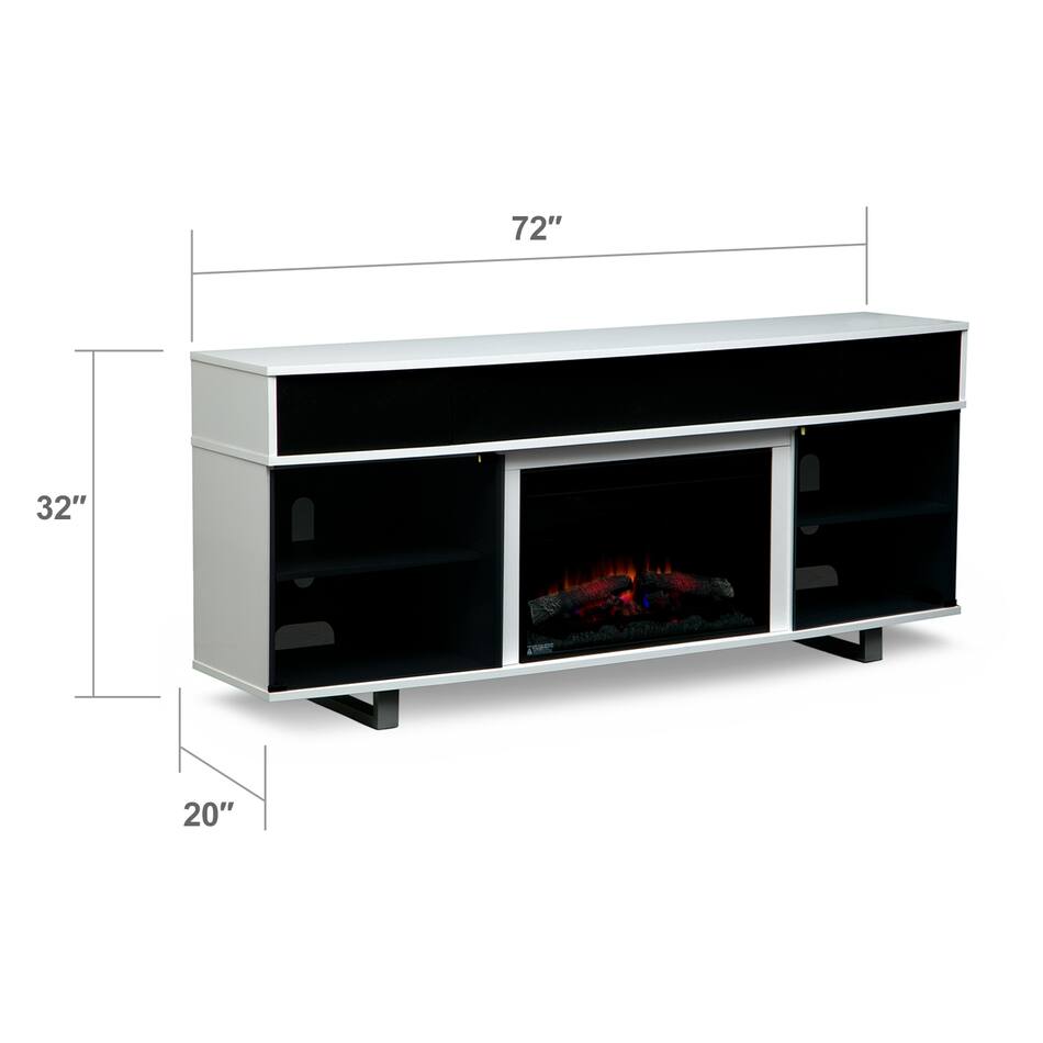Pacer Fireplace TV Stand with Sound Bar Value City Furniture