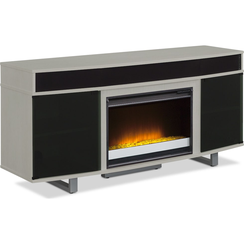 pacer gray fireplace tv stand   