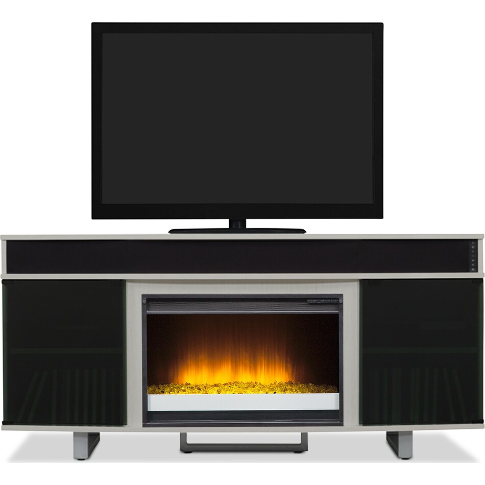 Pacer Fireplace TV Stand with Sound Bar Value City Furniture