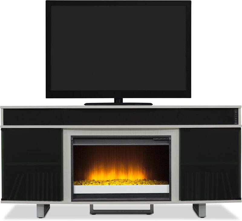 Pacer Fireplace TV Stand with Sound Bar Value City Furniture