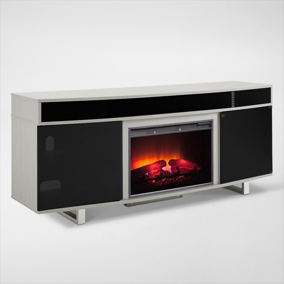 pacer gray fireplace tv stand   
