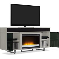 pacer gray fireplace tv stand   