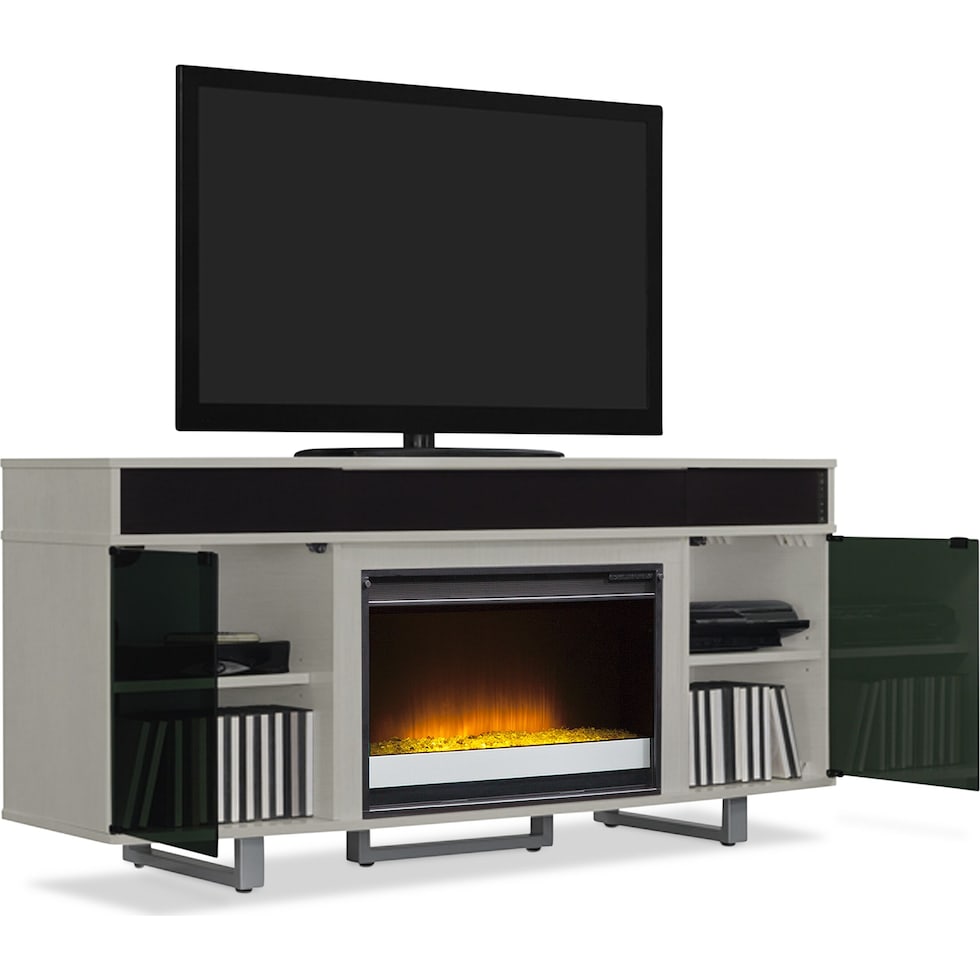pacer gray fireplace tv stand   
