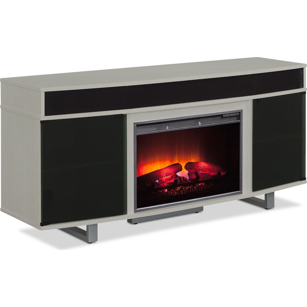 pacer gray fireplace tv stand   