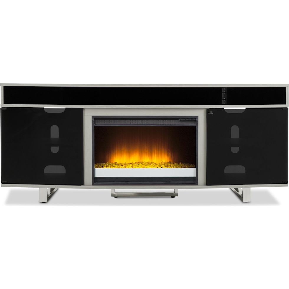 pacer gray fireplace tv stand   