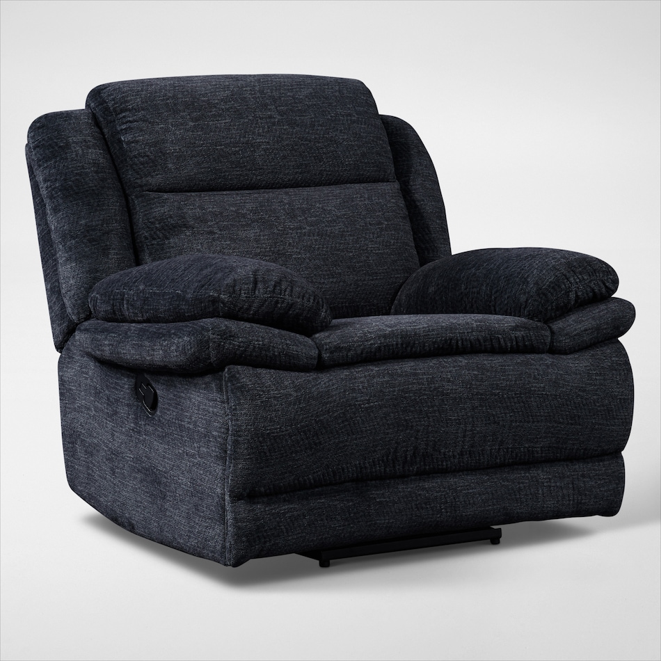 pacific black manual recliner   