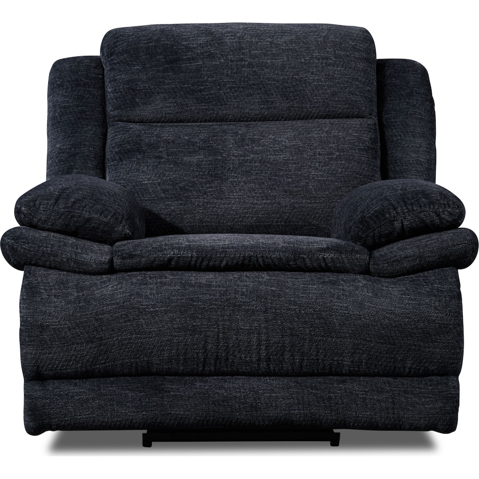 pacific black manual recliner   