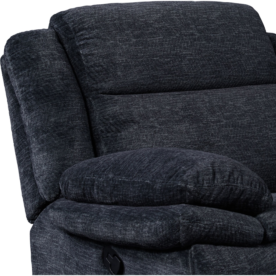 pacific black manual recliner   