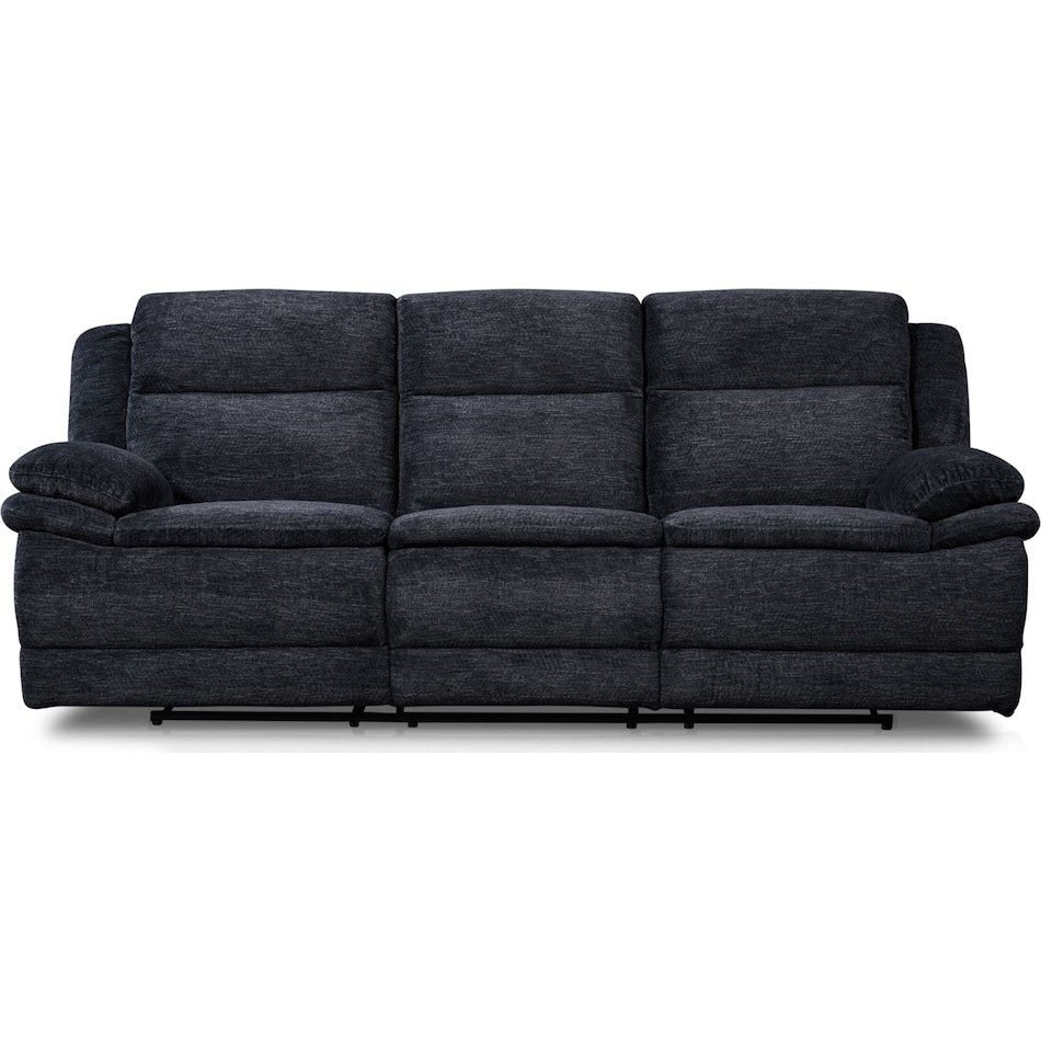 pacific black manual reclining sofa   