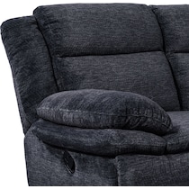 pacific black manual reclining sofa   