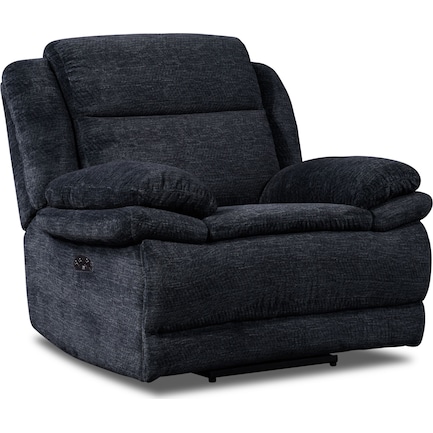 Pacific Dual-Power Recliner - Charcoal