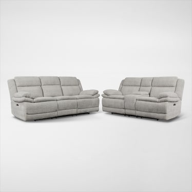 Pacific Dual-Power Reclining Sofa and Loveseat Set