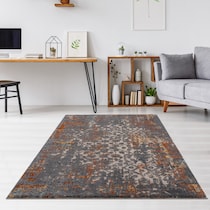 paige gray area rug  x    