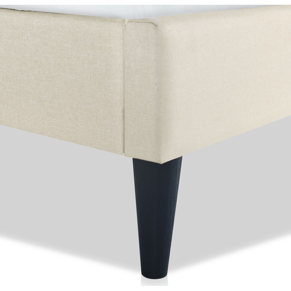 paisley white full upholstered bed   