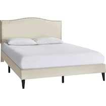 paisley white king bed   