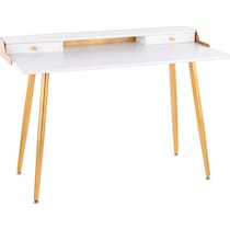 paityn gold white desk   