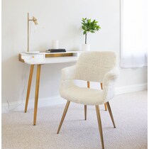 paityn gold white desk   