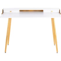 paityn gold white desk   