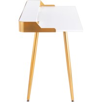 paityn gold white desk   