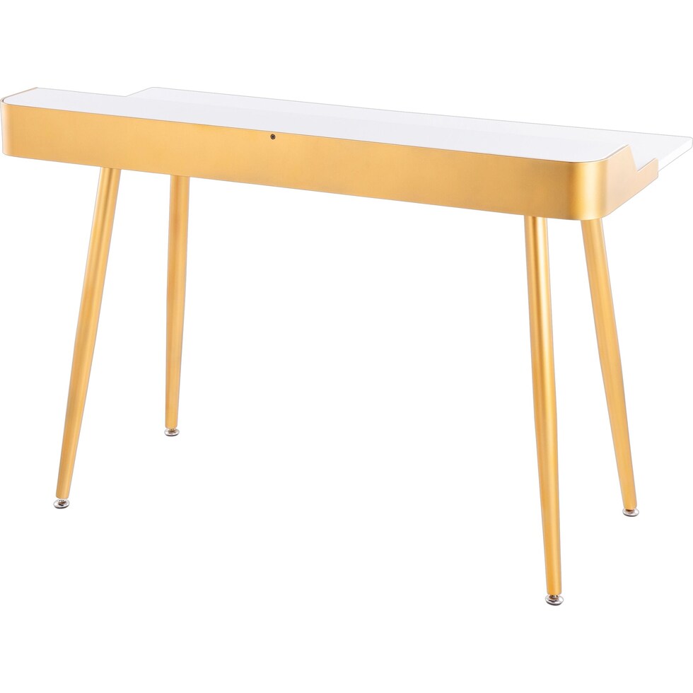 paityn gold white desk   