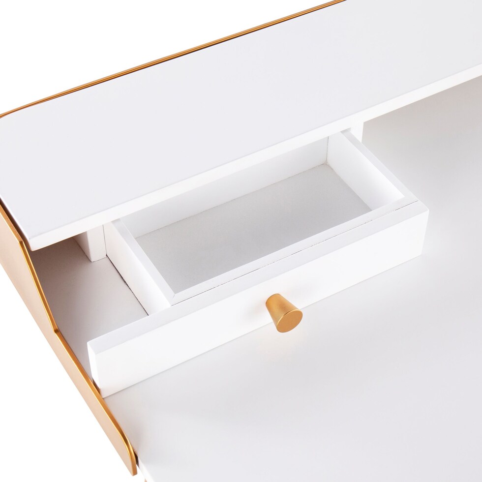 paityn gold white desk   