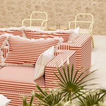 palawan red outdoor sofa   